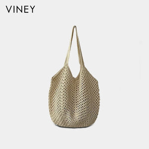 VINEY Woven Straw Beach Large Capacity Shoulder Bag