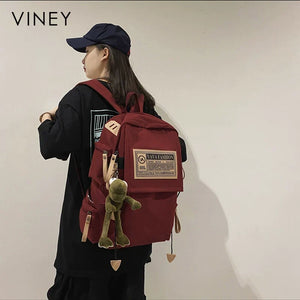 VINEY Everyday Canvas Large Capacity Laptop Backpack