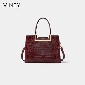 VINEY Urban Genuine Leather Top-Handle Bag
