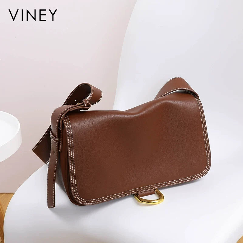 VINEY Everyday Genuine Leather Large Capacity Convertible Hobo Bag in Red