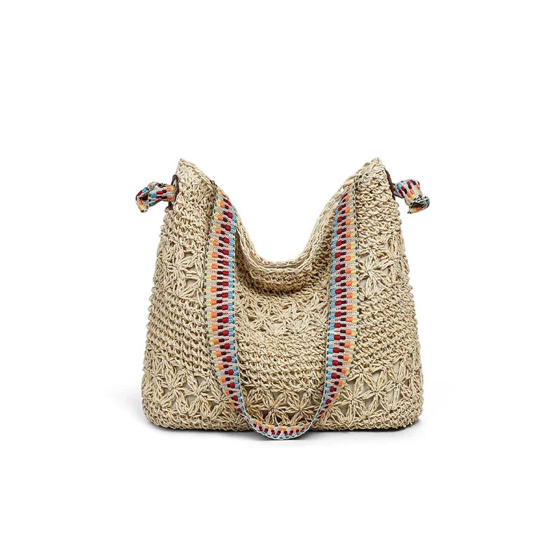 VINEY Weekend Woven Straw Beach Large Capacity Tote Bag
