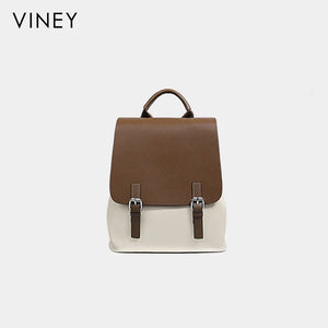 VINEY Genuine Leather Lightweight Laptop Backpack