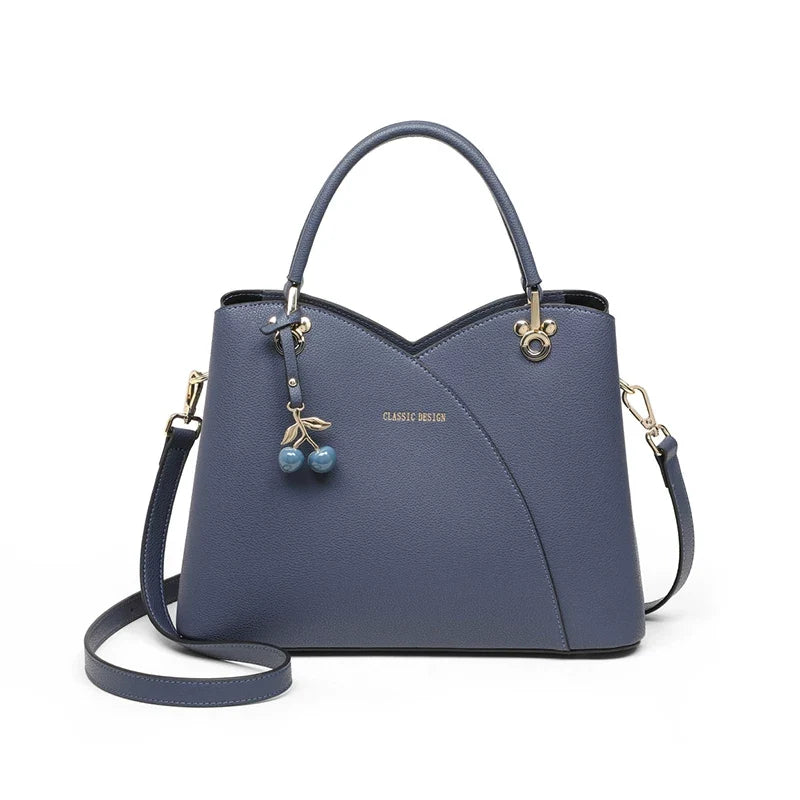VINEY City Genuine Leather Top-Handle Bag