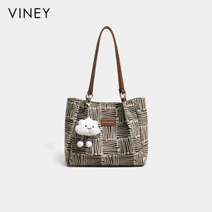 VINEY Canvas Large Capacity Lightweight Tote Bag