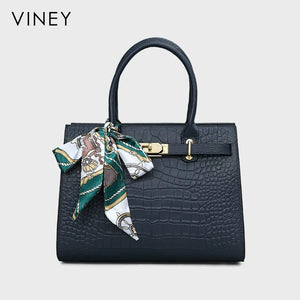 VINEY Commuter Genuine Leather Top-Handle Bag