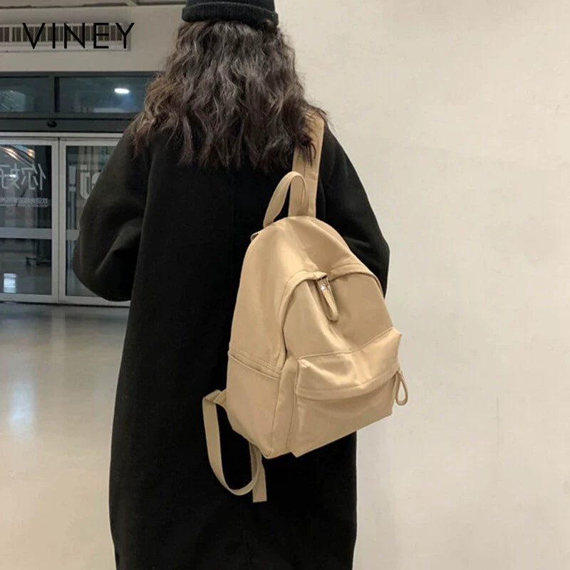 VINEY Urban Canvas Large Capacity Lightweight Backpack