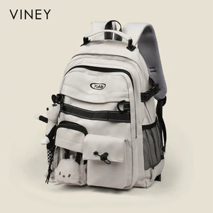 VINEY Commuter Canvas Large Capacity Lightweight Backpack