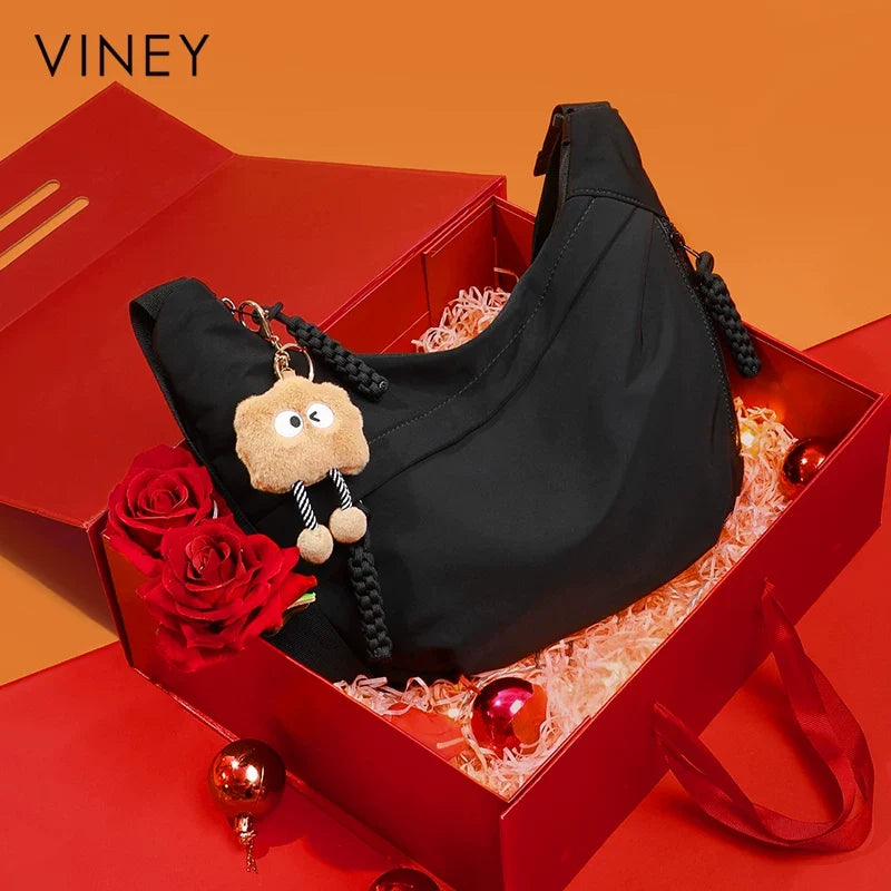 VINEY Weekend Canvas Large Capacity Convertible Hobo Bag