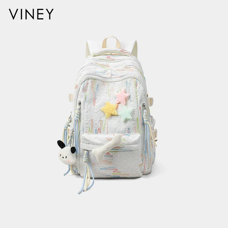 VINEY Polished Large Capacity Lightweight Backpack