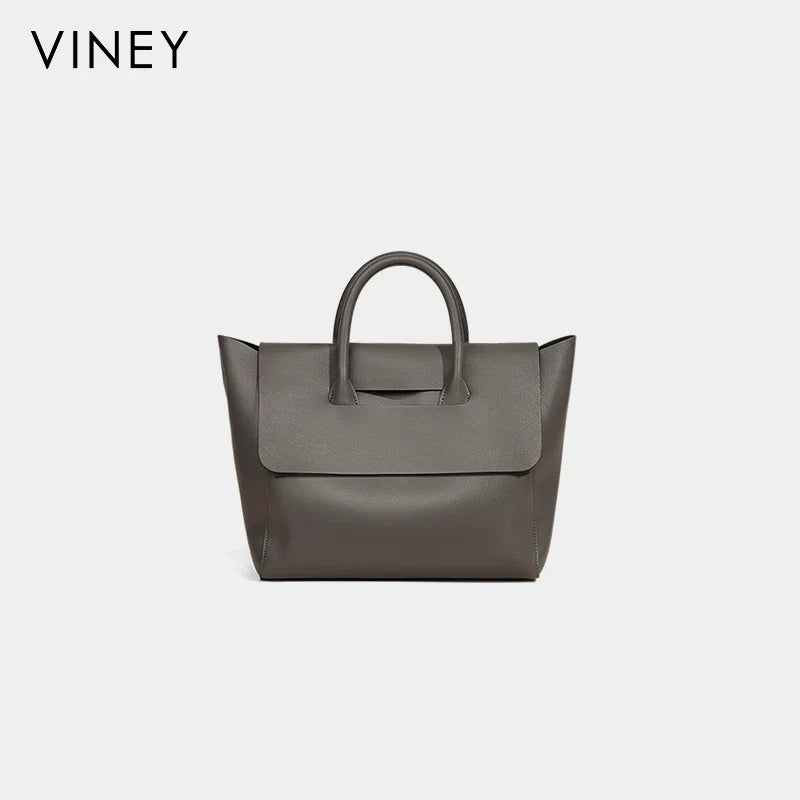 VINEY Urban Genuine Leather Large Capacity Convertible Tote Bag