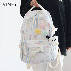 VINEY Polished Large Capacity Lightweight Backpack