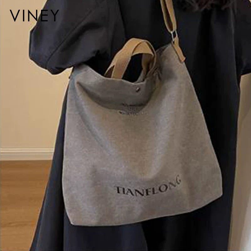 VINEY Urban Canvas Large Capacity Convertible Tote Bag