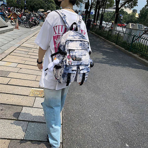 VINEY Signature Large Capacity Backpack in Ivory