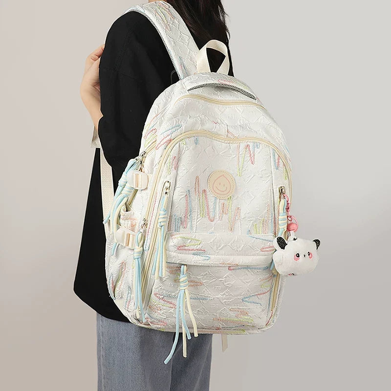 VINEY Classic Large Capacity Lightweight Backpack in Blue