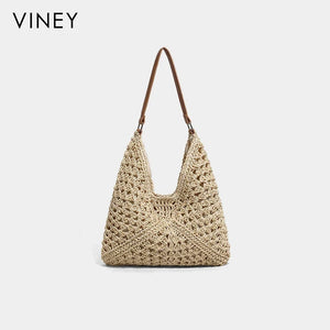VINEY Woven Beach Large Capacity Basket Bucket Bag