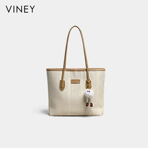 VINEY Urban Genuine Leather Large Capacity Tote Bag