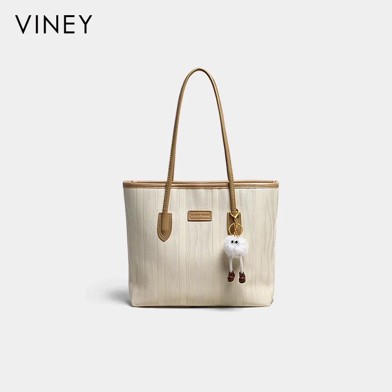 VINEY Urban Genuine Leather Large Capacity Tote Bag