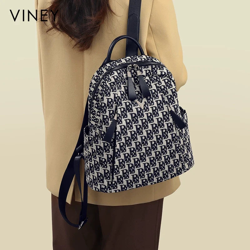 VINEY Everyday Canvas Large Capacity Backpack