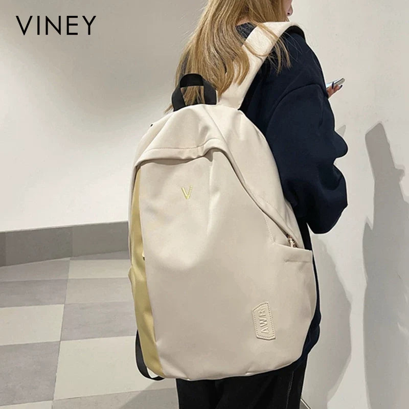 VINEY Everyday Canvas Large Capacity Lightweight Backpack