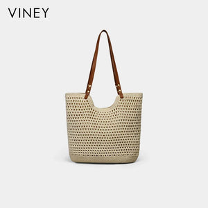 VINEY Everyday Woven Straw Beach Large Capacity Tote Bag