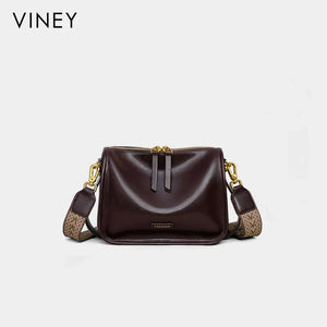 VINEY Genuine Leather Pillow Convertible Hobo Bag