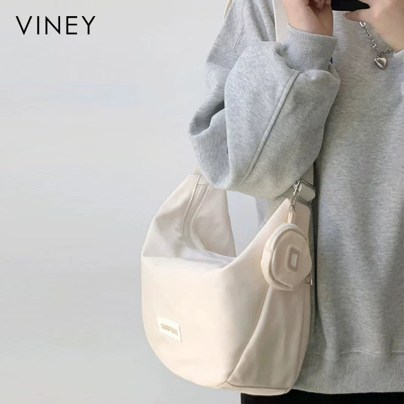 VINEY Everyday Canvas Large Capacity Convertible Hobo Bag