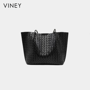 VINEY City Genuine Leather Large Capacity Tote Bag
