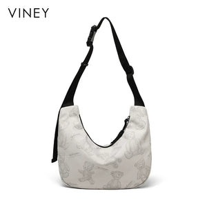 VINEY Everyday Canvas Large Capacity Crescent Tote Bag