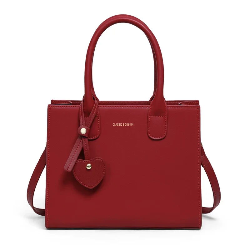 VINEY City Genuine Leather Large Capacity Convertible Top-Handle Bag