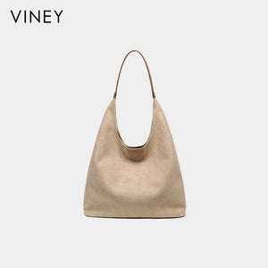 VINEY Suede Large Capacity Tote Bag
