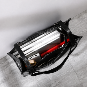 VINEY Glossy Leather Commuter Tote & Crossbody Bag product image 10