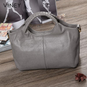 VINEY Classic Genuine Leather Large Capacity Convertible Top-Handle Bag — English product image 2