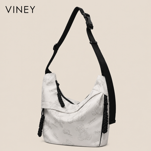 VINEY Everyday Canvas Large Capacity Crescent Tote Bag — English product image 2
