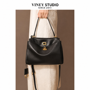 VINEY Genuine Leather Convertible Tote Bag — English product image 6
