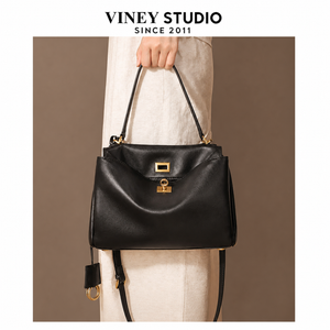 VINEY Genuine Leather Convertible Tote Bag lifestyle view