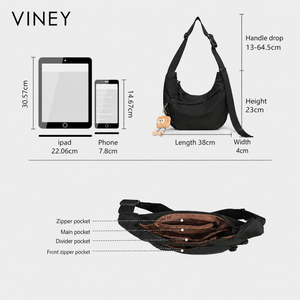 VINEY Weekend Canvas Large Capacity Convertible Hobo Bag product image 5