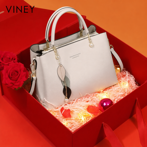 VINEY Weekend Genuine Leather Convertible Top-Handle Bag lifestyle view
