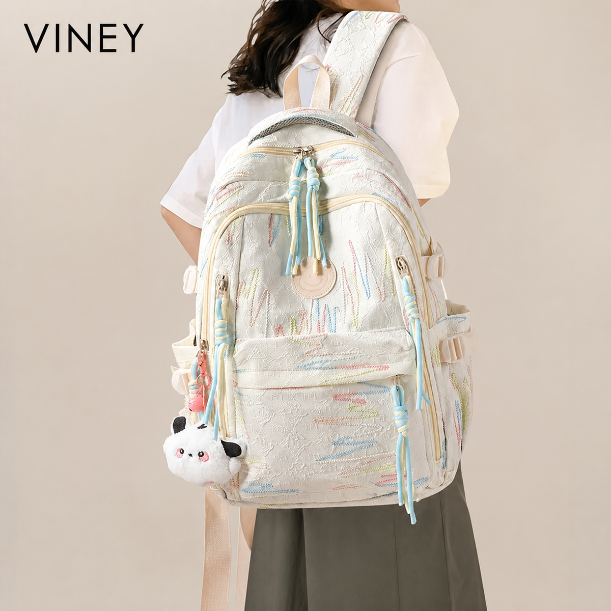VINEY Classic Large Capacity Lightweight Backpack — English product image 6