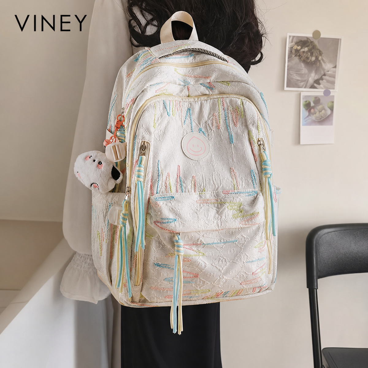 VINEY Classic Large Capacity Lightweight Backpack lifestyle view