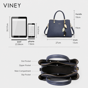 VINEY Everyday Genuine Leather Convertible Top-Handle Bag — English product image 10