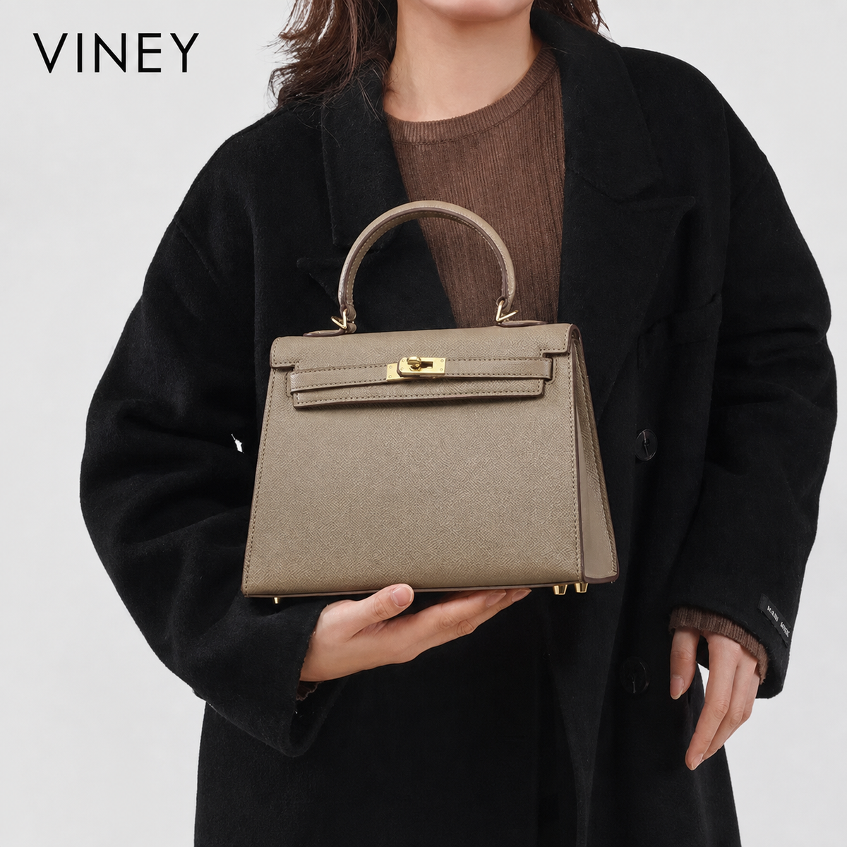 VINEY Everyday Genuine Leather Lightweight Convertible Top-Handle Bag — English product image 2
