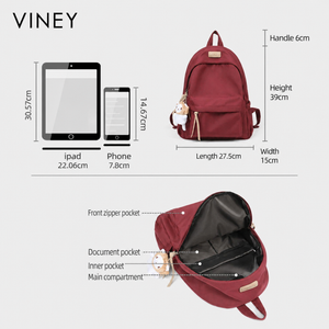 VINEY Urban Canvas Large Capacity Laptop Backpack product image 5