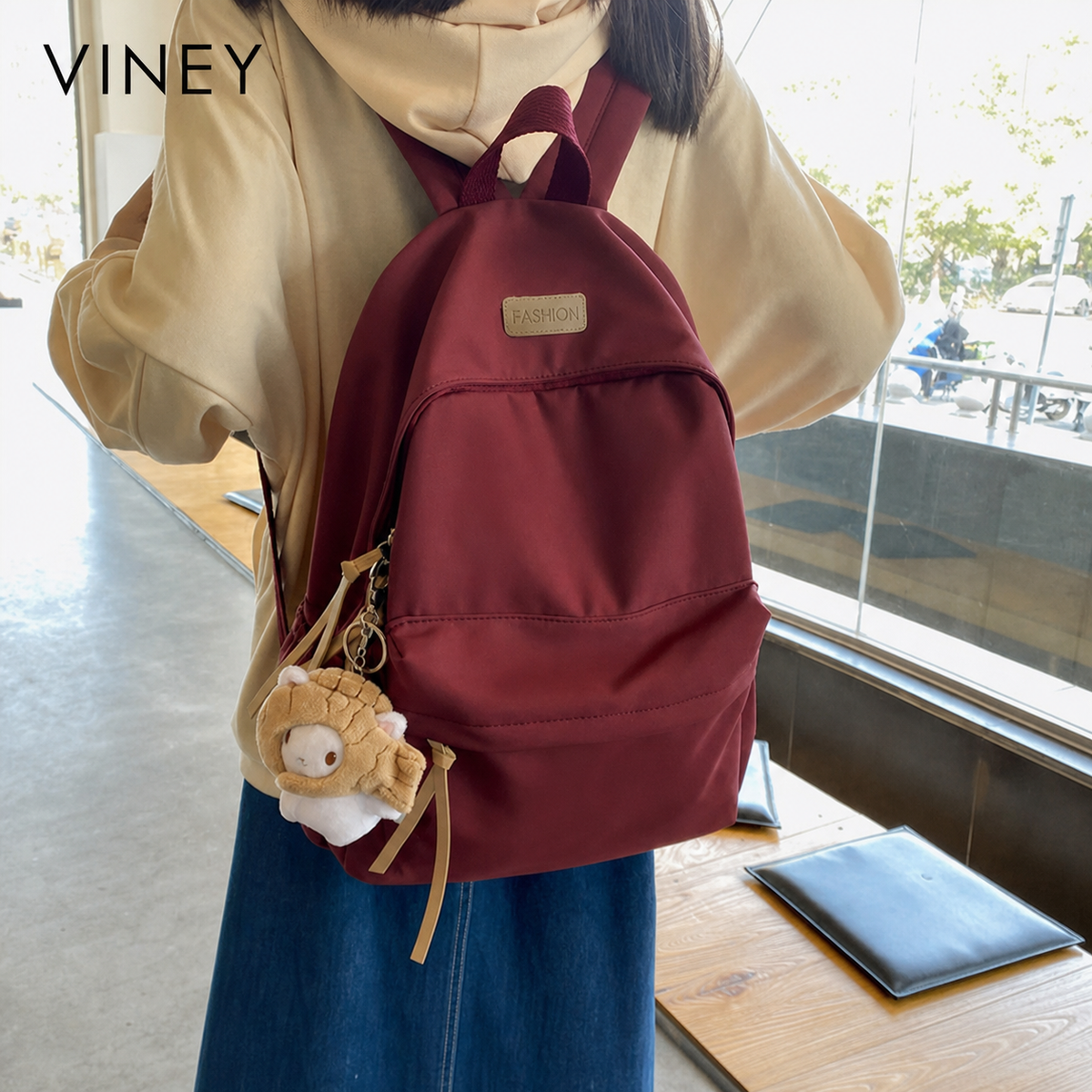 VINEY Urban Canvas Large Capacity Laptop Backpack product image 6