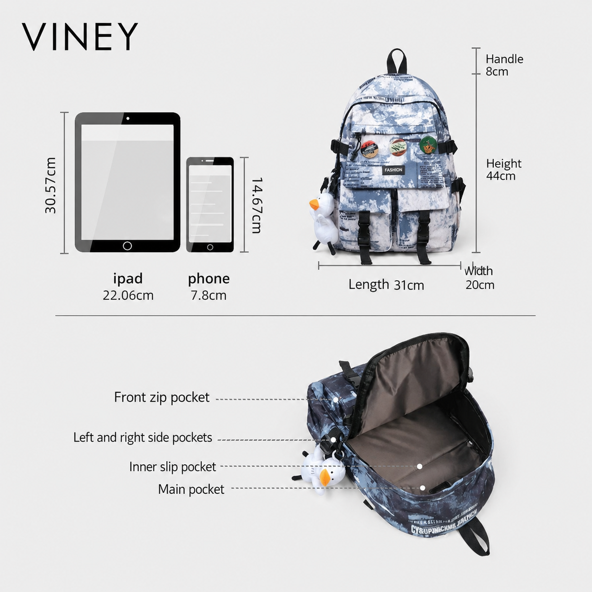 VINEY Signature Large Capacity Backpack product image 5
