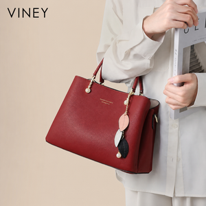 VINEY Everyday Genuine Leather Large Capacity Lightweight Top-Handle Bag — English product image 2