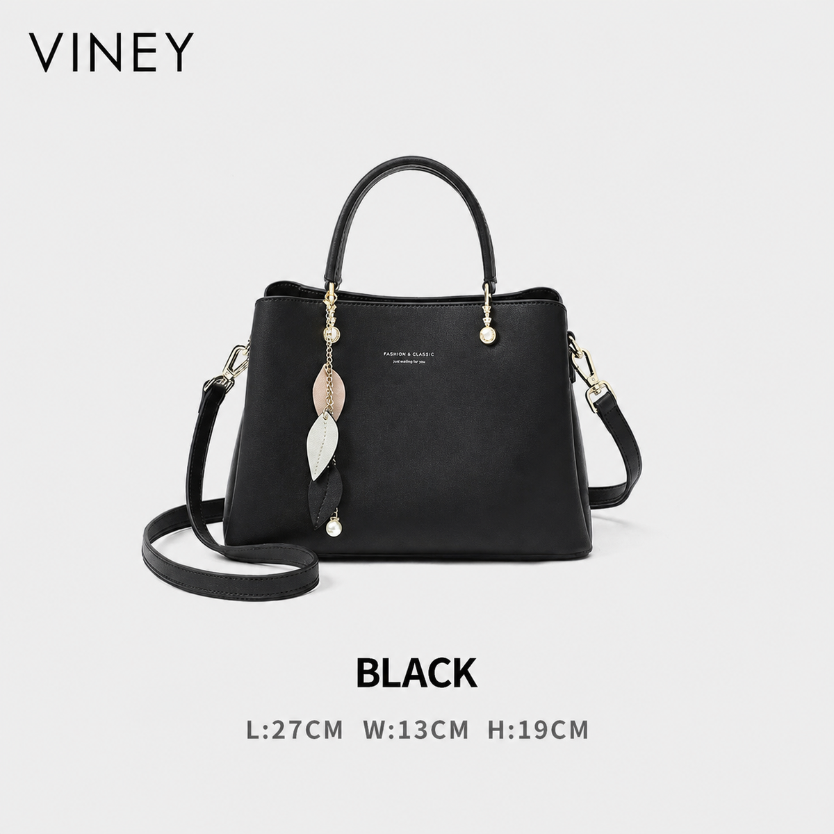 VINEY Everyday Genuine Leather Large Capacity Lightweight Top-Handle Bag — English product image 8