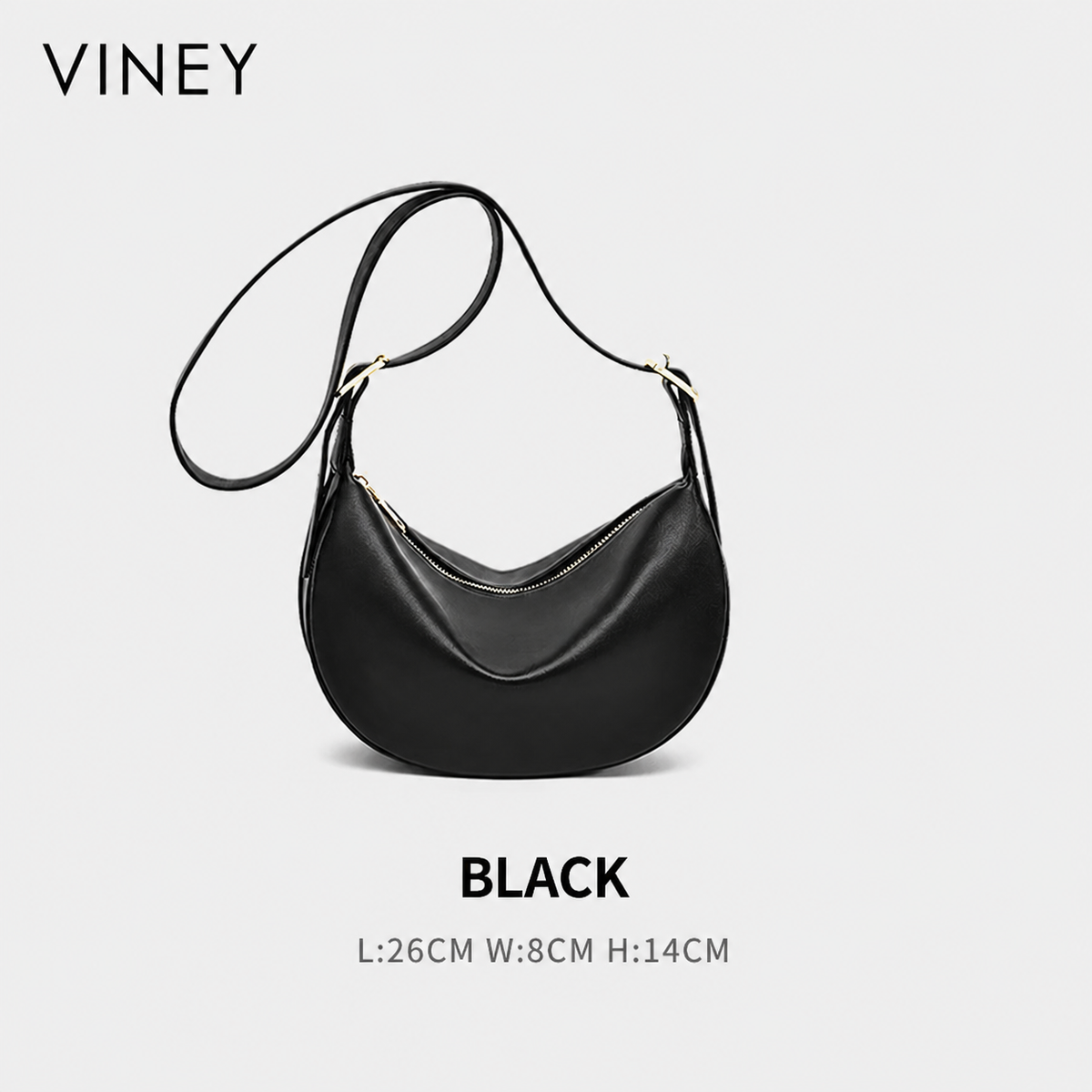 VINEY Everyday Genuine Leather Convertible Hobo Bag — English product image 9