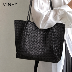 VINEY City Genuine Leather Large Capacity Tote Bag — English product image 1