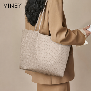 VINEY City Genuine Leather Large Capacity Tote Bag — English product image 7