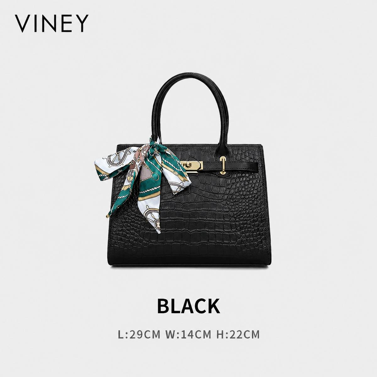 VINEY Commuter Genuine Leather Top-Handle Bag — English product image 10